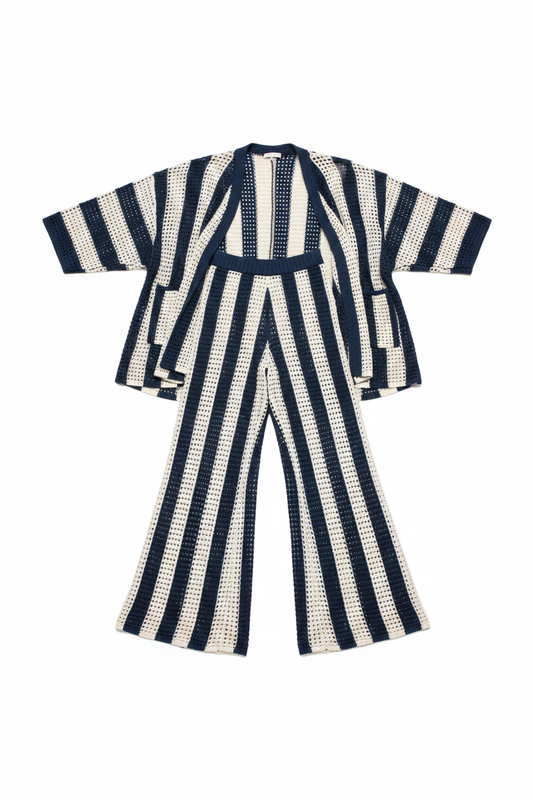 Conjunto Camisa Rayas + Pantalón Wide Leg