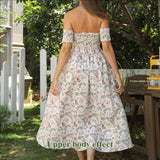 Vestido Floral Sin Tirantes Off Shoulder