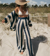Conjunto Camisa Rayas + Pantalón Wide Leg