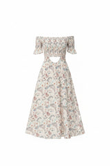 Vestido Floral Sin Tirantes Off Shoulder