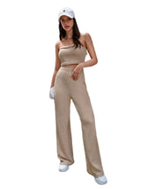 Conjunto Top Bandeau + Pantalón Wide Leg